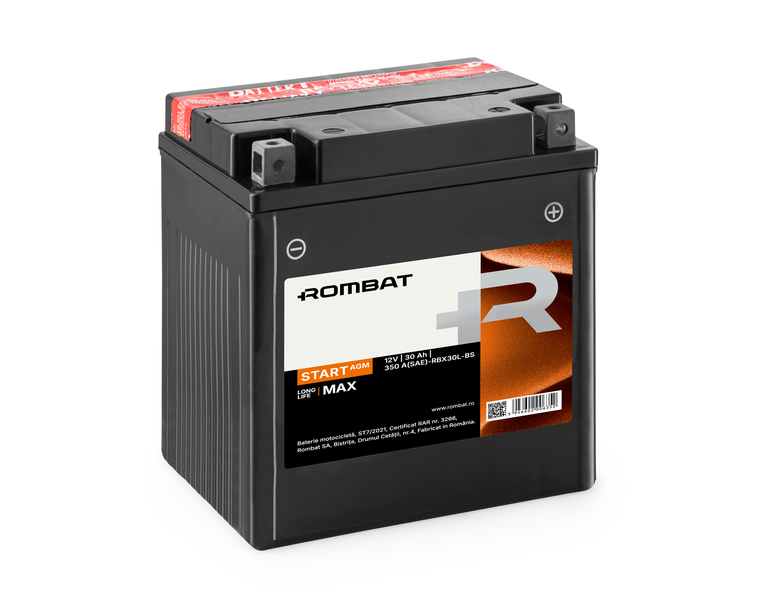 Baterie Start AGM 12V - 30AH 350A RBX30L-BS - Rombat